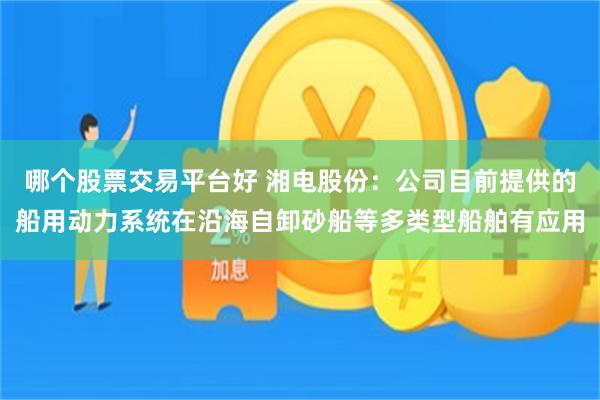 哪个股票交易平台好 湘电股份：公司目前提供的船用动力系统在沿海自卸砂船等多类型船舶有应用
