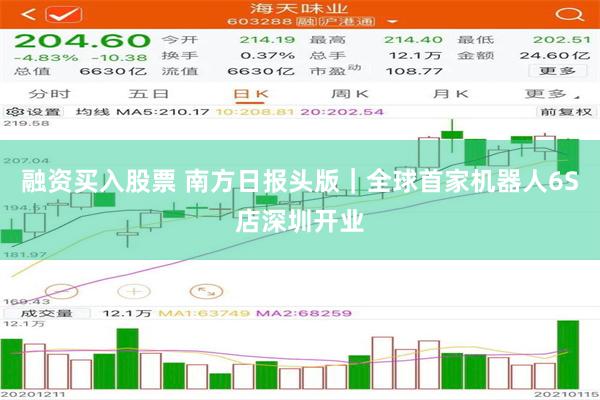 融资买入股票 南方日报头版｜全球首家机器人6S店深圳开业