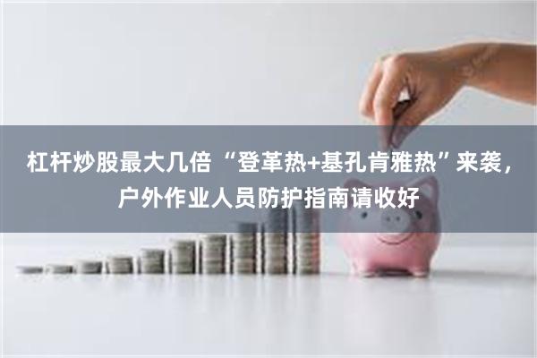 杠杆炒股最大几倍 “登革热+基孔肯雅热”来袭，户外作业人员防护指南请收好