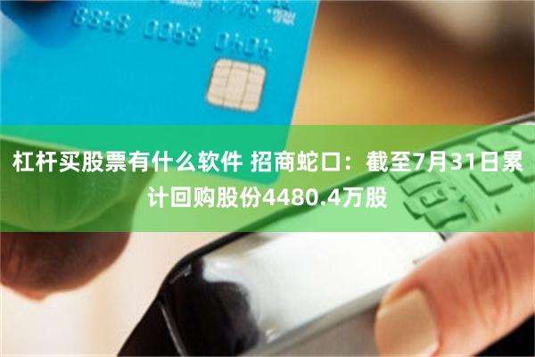 杠杆买股票有什么软件 招商蛇口：截至7月31日累计回购股份4480.4万股