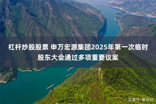 杠杆炒股股票 申万宏源集团2025年第一次临时股东大会通过多项重要议案