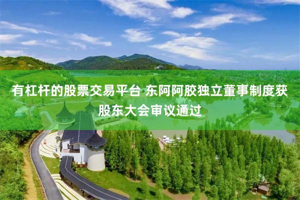 有杠杆的股票交易平台 东阿阿胶独立董事制度获股东大会审议通过