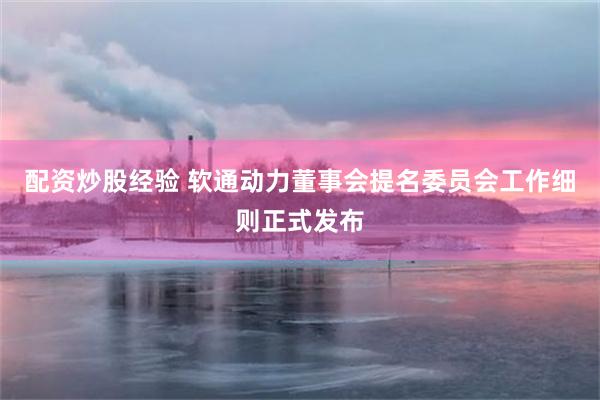 配资炒股经验 软通动力董事会提名委员会工作细则正式发布