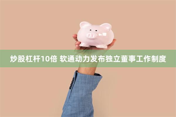 炒股杠杆10倍 软通动力发布独立董事工作制度