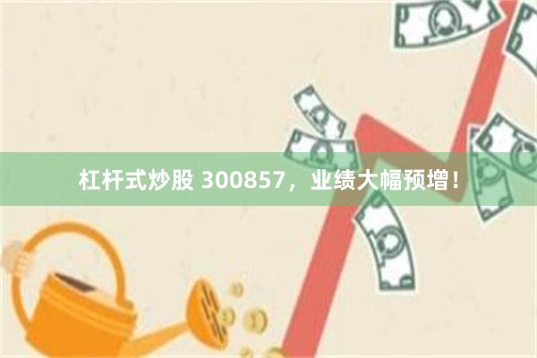 杠杆式炒股 300857，业绩大幅预增！